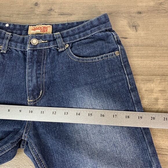 Caldore USA Junior Straight Legs Jeans Size 14 Distressed Flapped Pockets Cotton - Picture 4 of 9